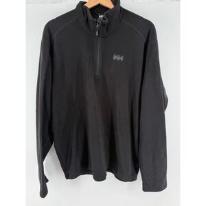 Helly Hansen Mens Daybreaker 1/2 Zip Fleece Pullover Black XL Polartec